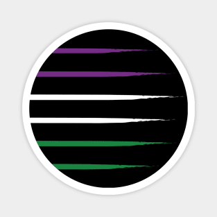 Suffragette Flag Colours UK Magnet